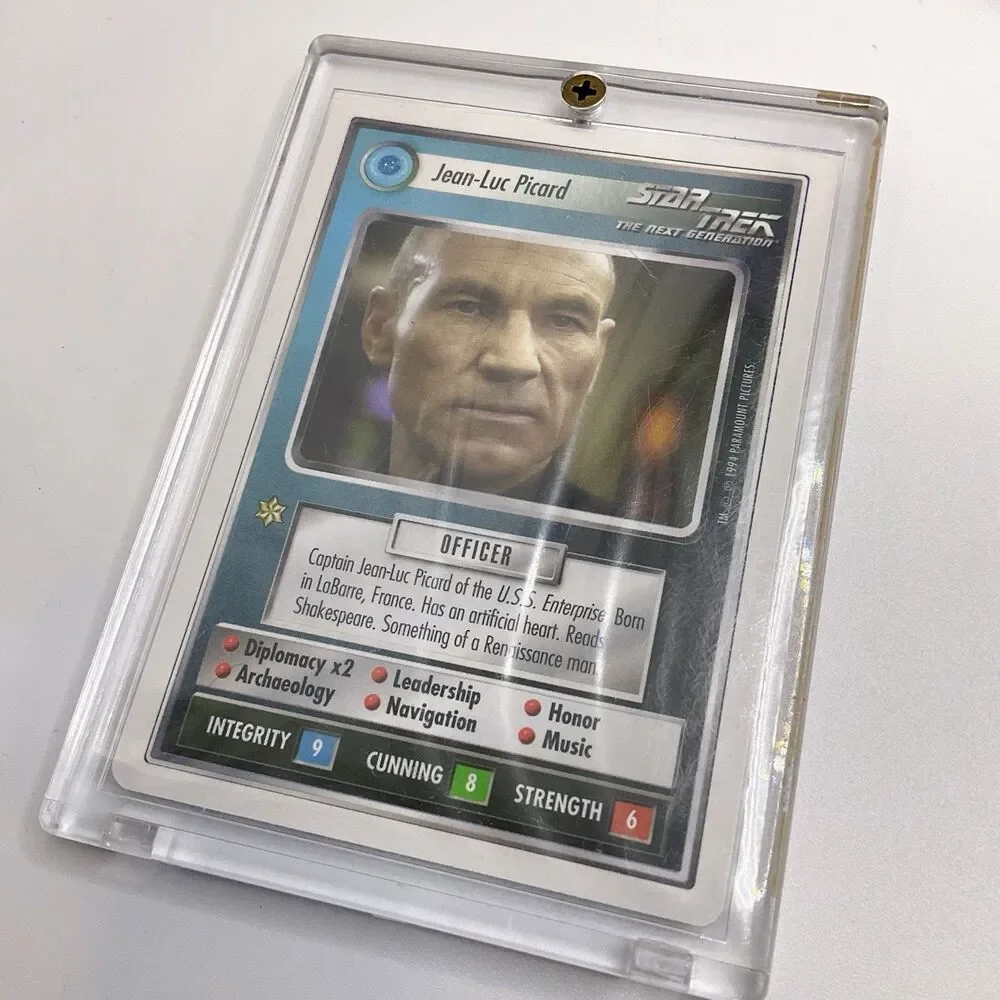 RARE 1994 Star Trek CCG: 1st Edition White Border Jean-Luc Picard Data & More